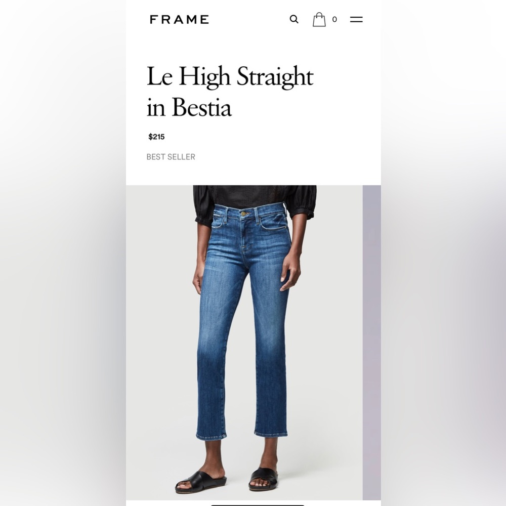 Frame Le High Straight legged jeans.